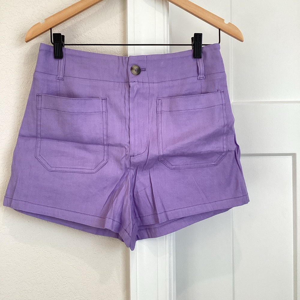Anthropologie COLETTE Linen Blend Shorts Maeve NEW 28